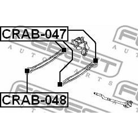 Suport,trapez CHRYSLER STRATUS (JX), Sabrioleta, 04.1996 - 04.2001 Febest CRAB-047