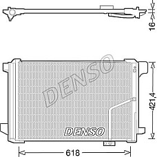 Condensator. climatizare A-C condenser with dryer MERCEDES C C204 C W204 C T-MODEL S204 CLK A209 CLK C209 CLS C218 CLS SHO MERCEDES-BENZ SLK (R172), Sabrioleta, 01.2011 - Denso DCN17035