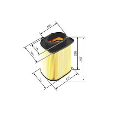 Filtru aer se potriveste. MERCEDES C A205 C C204 C C205 C T-MODEL S204 C T-MODEL S205 C W204 C W205 E A207 E C207 E T-MODEL S212 MERCEDES-BENZ C-CLASS (A205), Sabrioleta, 06.2016 - BOSCH F 026 400 480