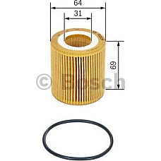 Filtru ulei se potriveste. FORD RANGER 2.0D-2.2D-3.2D 04.11- MAZDA BT-50 II (B22, B32, UP, UR), Ridica, 11.2011 - BOSCH F 026 407 177