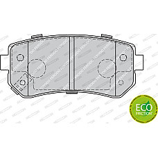Set placute frana.frana disc Set placute frana Spate cu lacat HYUNDAI ACCENT III I30 SONATA V SONATA VI KIA CEED HYUNDAI i20 (PB, PBT), Hatchback, 08.2008 - Ferodo FDB1956