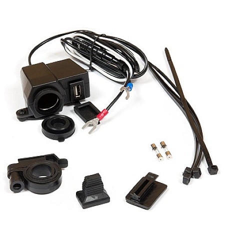 Adaptor, bricheta Lighter socket DC 12-24V DC 5V/2.1A Motorcycle USB additional socket 4 RIDE ERCL-MUS01