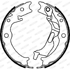 Set saboti frana. frana de mana Set saboti frana CHEVROLET EPICA EVANDA LACETTI NUBIRA DAEWOO EVANDA LACETTI NUBI DAEWOO LACETTI (J200), Sedan, 06.2002 - 12.2004 Ferodo FSB4017