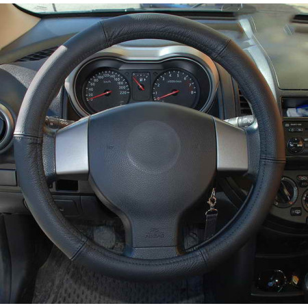 Husa volan Steering wheel cover for steering wheel leather diameter: 42-44cm neagra CARPASSION MMT CP10063