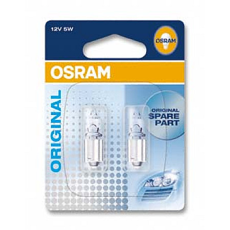 Bec, lumini interioare Bec ambalaj blister 2buc H5W 12V 5W BA9S bec de baza Miniwat OSRAM OSR64111-02B