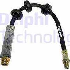 Furtun frana Furtun-conducta de frana flexibil Fata Dreapta lungime 400mm M10x1-M10-M10x1 FIAT PUNTO LANCIA Y Y10 FIAT PUNTO (176_), Sabrioleta, 04.1994 - 06.2000 Delphi LH0261