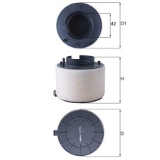 Filtru aer diametru interior 815 AUDI A4 ALLROAD B8 A4 B8 A5 Q5 2.0D 11.07-05.17 AUDI A5 (8F7), Sabrioleta, 02.2009 - 01.2017 KNECHT LX 4249