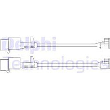 Senzor de avertizare.uzura placute de frana Senzor uzura placute frana Fata cantitate per impachetare. 2buc se potriveste. IVECO IVECO DAILY LINE, Autobuz, 06.2014 - Delphi LZ0227