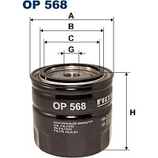 Filtru ulei VOLVO 140 240 260 340-360 740 760 780 850 940 940 II 960 960 II C70 I P 121 S40 I S70 S90 I V40 V70 I V90 I XC70 I F VOLVO PV 544 (P11), Hatchback, 05.1960 - 07.1967 Filtron OP568