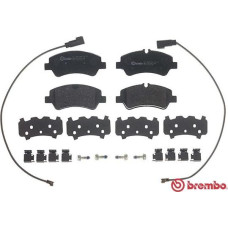 Set placute frana.frana disc Set placute frana Spatecu suplimente cu surub de ghidare a etrierului de frana FO FORD TRANSIT CUSTOM V362 (FY, FZ), Van, 04.2012 - Brembo P 24 187