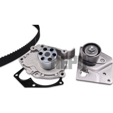 Set pompa apa curea dintata Set de distributie curea intinzator pompa de apa se potriveste. NISSAN PRIMERA RENAULT GRAND SCEN RENAULT GRAND SCENIC II (JM0/1_), Dubita, 04.2004 - 06.2009 Hepu PK09570S