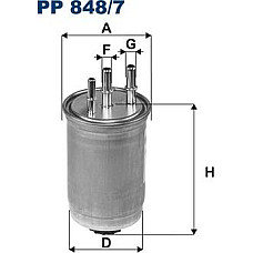 Filtru combustibil FORD TOURNEO CONNECT TRANSIT CONNECT 1.8D 06.02-12.13 FORD TOURNEO CONNECT (TOURNEO CONNECT/PJ2 / PJ), Dubita, 06.2002 - 12.2013 Filtron PP 848/7