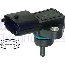 Senzor presiune aer Senzor de presiune la galeria de admisie 4 pin HYUNDAI ACCENT II ACCENT III ATOS COUPE I COUP HYUNDAI TRAJET (FO), Dubita, 01.2000 - 07.2008 Delphi PS10150