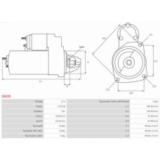 Electromotor FORD MONDEO I (GBP), Sedan, 01.1993 - 08.1996 AS-PL S9035