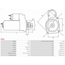 Electromotor CITROEN ZX (N2), Hatchback, 03.1991 - 07.1999 AS-PL S5060