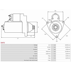 Electromotor VW GOLF III (1H1), Hatchback, 08.1991 - 07.1998 AS-PL S0072