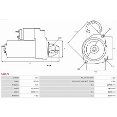 Electromotor OPEL SIGNUM (Z03), Hatchback, 05.2003 - 12.2008 AS-PL S1167S