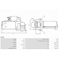 Electromotor VAUXHALL FRONTERA Mk II (U99), Crossover, 10.1998 - 10.2004 AS-PL S2028