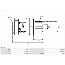 Pinion electromotor AS-PL SD9009