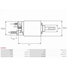 Solenoid, electromotor AS-PL SS6055S