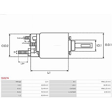 Solenoid, electromotor AS-PL SS0174