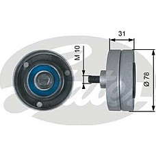 Rola ghidare-conducere. curea transmisie Scripete cu centura in V multi DAF CF 85 (AE85XF), 01.2001 - 05.2013 Gates T36510