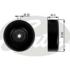 Rola ghidare-conducere. curea transmisie Poly V-belt pulley CADILLAC DEVILLE CHRYSLER 300M CARAVAN CIRRUS CONCORDE GRAND V CHRYSLER LHS (LHS / 2C3_D5), Sedan, 09.1993 - 12.1997 Gates T38042