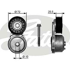 Rola intinzator.curea transmisie Multi-V belt tensioner CADILLAC ESCALADE CHEVROLET BLAZER S10 C1500 C-K S10 SILVERADO 150 CHEVROLET S10, Cabina standard de ridicare, 09.1993 - 12.2004 Gates T38103