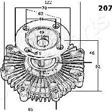 Cupla, ventilator radiator TOYOTA HIACE IV (__H1_, __H2_), Autobuz, 08.1995 - 12.2012 Japanparts VC-207