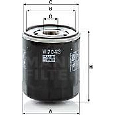Filtru ulei FORD C-MAX II FOCUS III GALAXY III GRAND C-MAX KUGA II MONDEO V S-MAX FORD USA EDGE 2.0D 03.13- FORD GRAND C-MAX (DXA/CB7, DXA/CEU), Dubita, 12.2010 - Mann-Filter W 7043