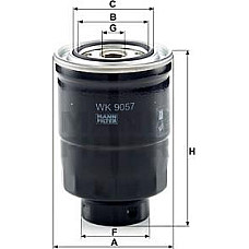 Filtru combustibil CITROEN C4 AIRCROSS HONDA ACCORD VII CR-V II CR-V III MITSUBISHI ASX ECLIPSE LANCER VIII OUTLA MITSUBISHI OUTLANDER II (CW_W), Crossover, 11.2006 - 12.2012 Mann-Filter WK 9057 z