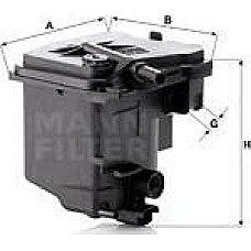 Filtru combustibil cu garnitura VOLVO S40 II V50 CITROEN BERLINGO BERLINGO MULTISPACE BERLINGO-MINIVAN C2 C3 I C3 PEUGEOT PARTNER (7*****), Cadru de sprijin, 01.2009 - Mann-Filter WK 939/2 z