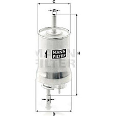 Filtru combustibil AUDI A2 A3 SEAT ALTEA ALTEA XL CORDOBA IBIZA III LEON TOLEDO III SKODA FABIA I FABIA I PRAKTIK VW NEW BEETLE (9C1, 1C1), Hatchback, 01.1998 - 11.2010 Mann-Filter WK 59 x
