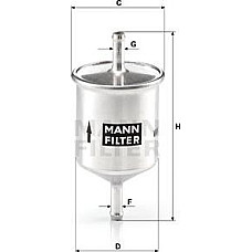 Filtru combustibil MERCEDES -8 W114 VOLVO 140 FORD FOCUS C-MAX MAVERICK INFINITI G20 I30 M30 Q45 I Q45 II Q45 III NISSAN PICK UP (D22), Ridica, 01.1997 - Mann-Filter WK 66