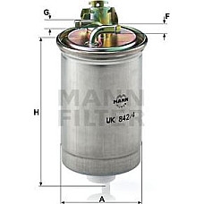 Filtru combustibil SEAT ALHAMBRA CORDOBA IBIZA II TERRA TOLEDO I VW GOLF II GOLF III GOLF IV ILTIS JETTA II LT 28 SEAT CORDOBA (6K1, 6K2), Sedan, 02.1993 - 12.2002 Mann-Filter WK 842/4