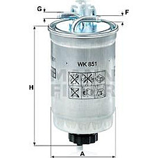 Filtru combustibil FORD GALAXY I GALAXY MK I 1.9D 03.95-05.06 VW POLO CLASSIC (86C, 80), Sedan, 01.1985 - 09.1994 Mann-Filter WK 851