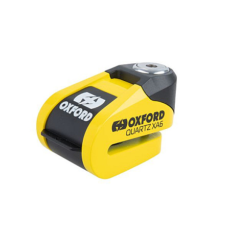 Protectie impotriva furtului Blocare disc frana cu alarma OXFORD Quartz XA6 culoare galben LK215