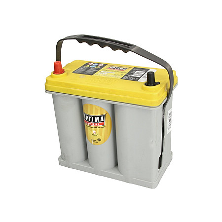 Baterie de alimentare Acumulator OPTIMA 12V 38Ah/460A AGM Orbital YELLOW L+ borna subtire ptr vehicule japoneze 237x129x227 B01 - flansa de montare 10.5 mm rezerva OPTIMA O870176000