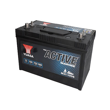 Acumulator Pornire Battery YUASA 12V 100Ah/750A Active Marine Start L+ standard terminal + threaded 330x173x240 B00 backup YUASA M31-100S