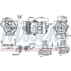 Compresor, climatizare Air-conditioning compressor  FORD TRANSIT TRANSIT TOURNEO 2.2D 04.06-08.14 NISSENS NIS 890698