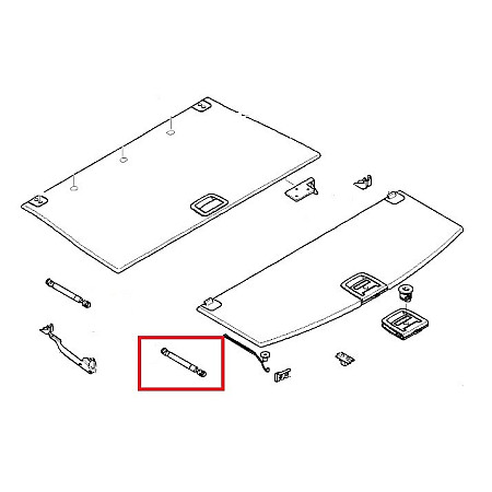 Perna aer, podea de incarcare (portbagaj) Arcul cu gaz podelele portbagajului Dreapta/Stanga lungime maxima: 2235mm sUV:63mm doua bucati EN two-piece folding boot floor - station wagon  BMW 5 E61 KOMBI 03.04-12.10 KROSNO KR31759