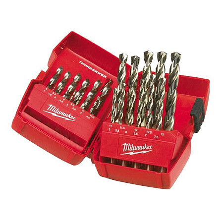 Burghiu Drill bit kit HSS-G 25 pcs drill bit diameter: 1 15 2 25 3 35 4 45 5 55 6 65 7 75 8 88 9 95 10 105 11 115 12 125 13mm intended use material: Non-ferrous metal MILWAUKEE 4932352376