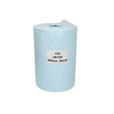 Lavete si carpe absorbante de praf Dust absorbing cloth 385 leaves dust-free specialist cleaning agent resistant to solvents detergents and oil-derivatives turquois - PZH certificate - roll 30cm/150mb with very high absorption ENGITECH ENT120102
