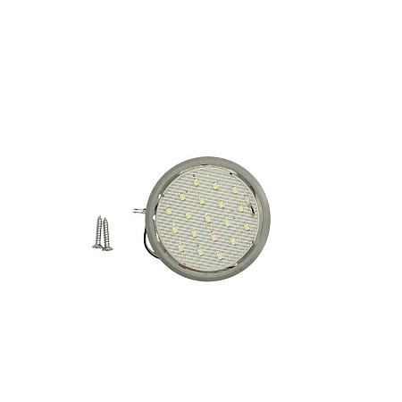 Iluminare interior Interior lighting lamp white LED 12V surface height 6mm diameter 58mm no switch grey housing TRUCKLIGHT IL-UN005