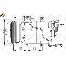 Compresor, climatizare Air-conditioning compressor AUDI A4 B5 A6 C5 CABRIOLET B3 VW PASSAT B5 PASSAT B5.5 1.6-1.9DH 11.94-05.05 NRF NRF 32030