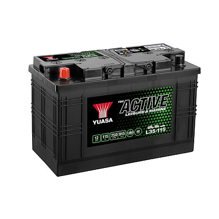 Acumulator Pornire Battery YUASA 12V 115Ah/750A Active Leisure &amp; Marine L+ standard 350x174x225 B00 deep cycle/dual purpose YUASA L35-115