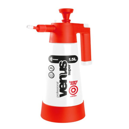 Accesorii de spalare si curatare Distribuitor de presiune Venus Super HD acid cu pompa manual 15 l pentru plastic destinat pentru: pentru chimicale acide curatare motor in sudura spalare jante spalare sticla si suprafete ceram KWAZAR WTV.1196