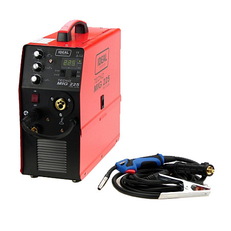 Sudor semi-automat MIG / MAG invertor sudor semi-automat mig / mag putere de sudura minima: 40A curent maxim de sudura: 225A putere nominala: 113kW alimentare electrica: 230V metoda de sudare: FLUX / FRaNARE / MIG-MAG / MMA IDEAL TMIG225CUSI