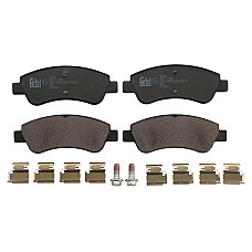 Set placute de frana Fata cu kit de montaj  DS DS 3 CITROEN BERLINGO BERLINGO/MINIVAN C2 C2 ENTERPRISE C3 AIRCROSS II C3 I C3 II C3 III C3 PICASSO C4 1.0-Electric 05.96- FEBI BILSTEIN 16432