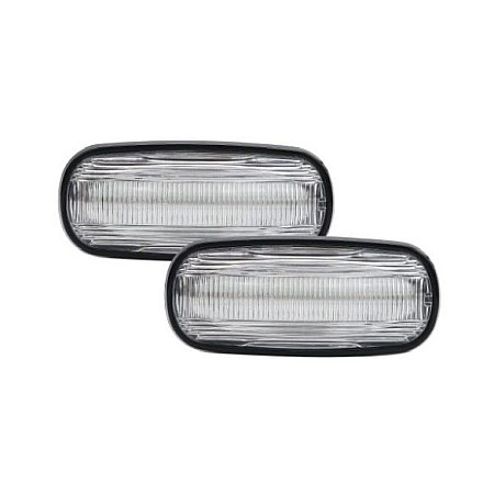 Set lumini semnalizare Indicator lamp side L/R transparent LED dynamic indicator LAND ROVER DEFENDER DISCOVERY II FREELANDER 2 FREELANDER I 1.8-4.0 02.98-02.16 BLIC L27-140-002LED-D